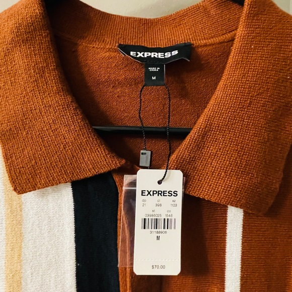 Express retro knit button down - Picture 3 of 3